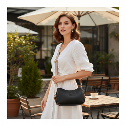 Rhea Black Shoulder Bag