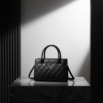 Luna Black Quilted Bag
