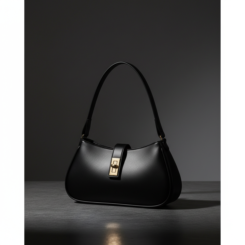 Noir Classic Shoulder Bag