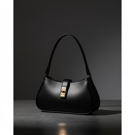 Noir Classic Shoulder Bag