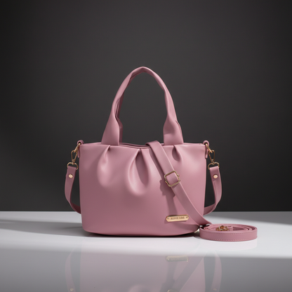 Rose Pleated Shoulder Bag