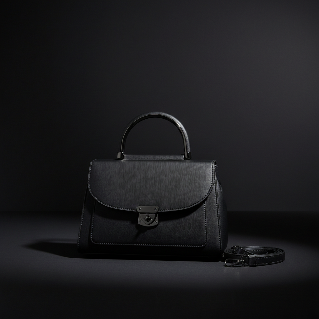 Noir Top Handle Bag