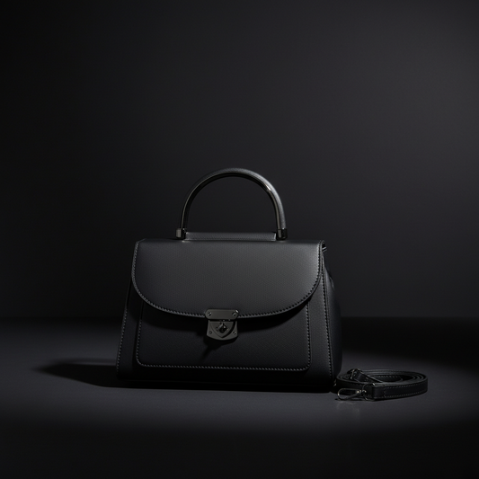Noir Top Handle Bag