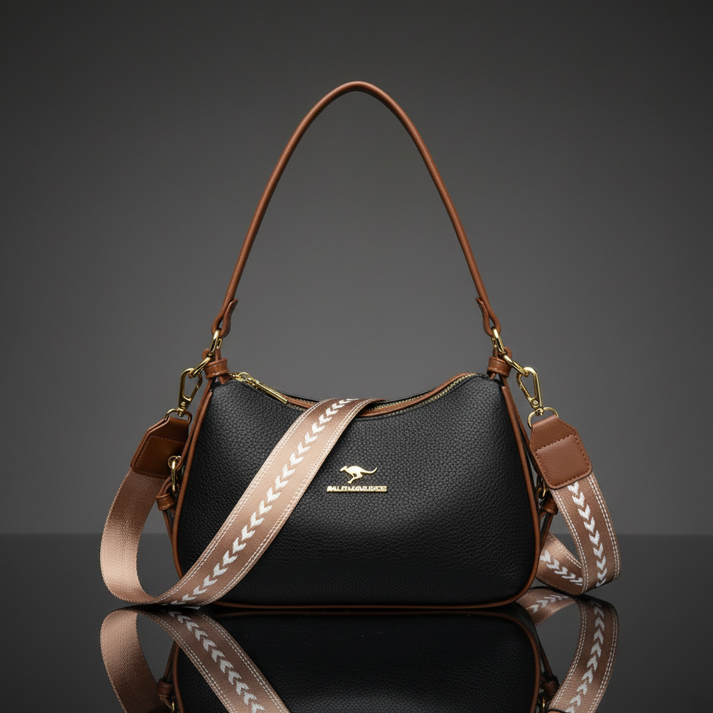 Rhea Black Shoulder Bag